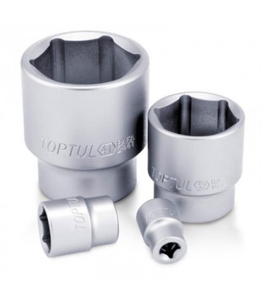 Набор головок 1/2" 8-22мм на планке + Г-обр. вороток TOPTUL GAAG1007